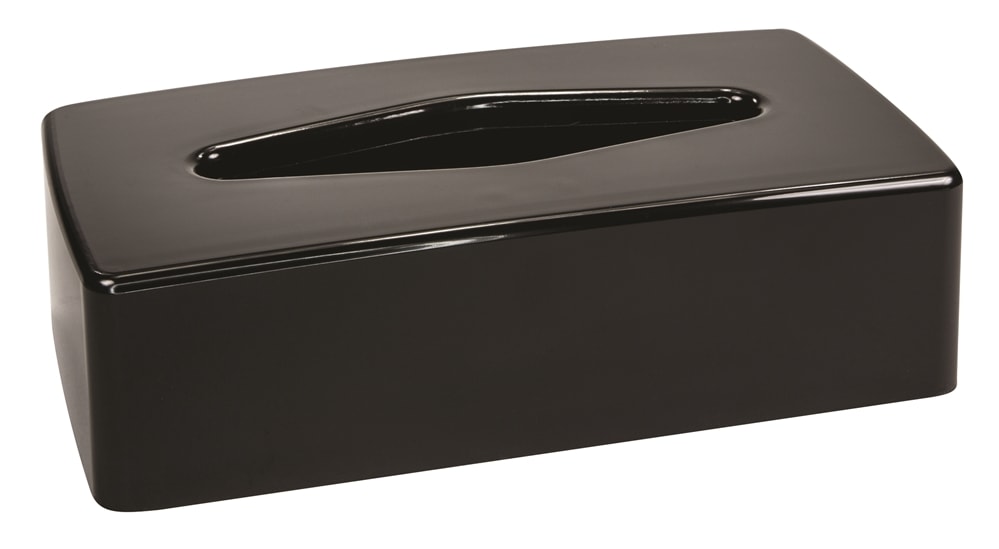 GuestSupply CA | Wescon Sussex Flat Tissue Box Cover, Black